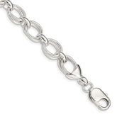 Sterling Silver 7.5inch Fancy Link Bracelet