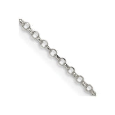 Sterling Silver 1.5mm Diamond-cut Rolo Cable Chain