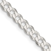Sterling Silver 4.7mm Flat Curb Chain
