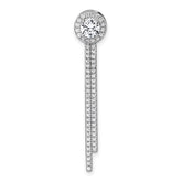 Sterling Silver Cubic Zirconia Tennis Necklace - Hypoallergenic Sterling Silver Tennis Necklaces for Women - Adjustable - Halo Simulated Diamond Jewel