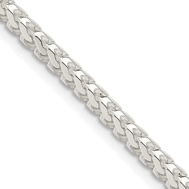 Sterling Silver 3mm D/C Square Franco Chain