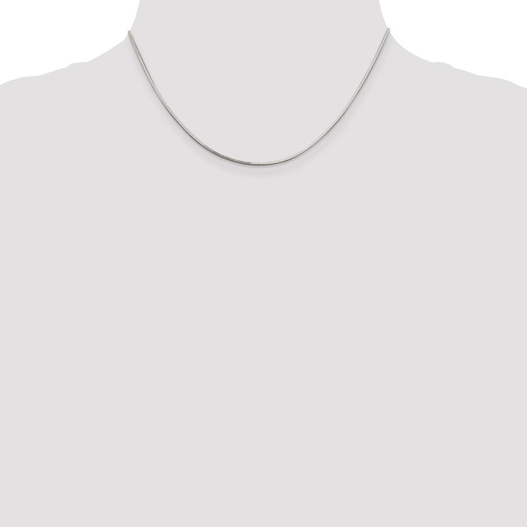 Sterling Silver 1MM Square Snake Chain Necklace Womens 16-24 Inch