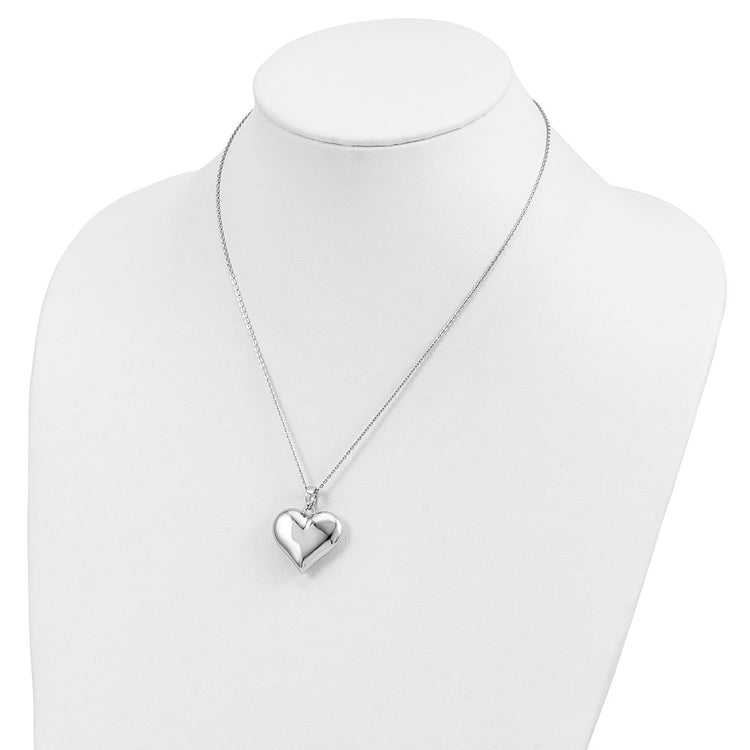Sentimental Expressions Sterling Silver Without You Hear Ash Holder 18 Inch Necklace