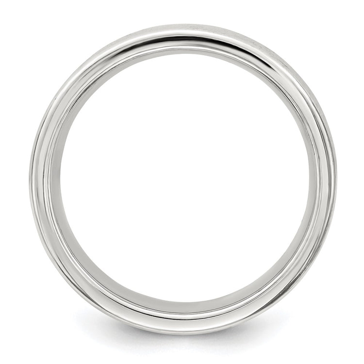 Sterling Silver 7mm Polished 5-Row Fancy Band