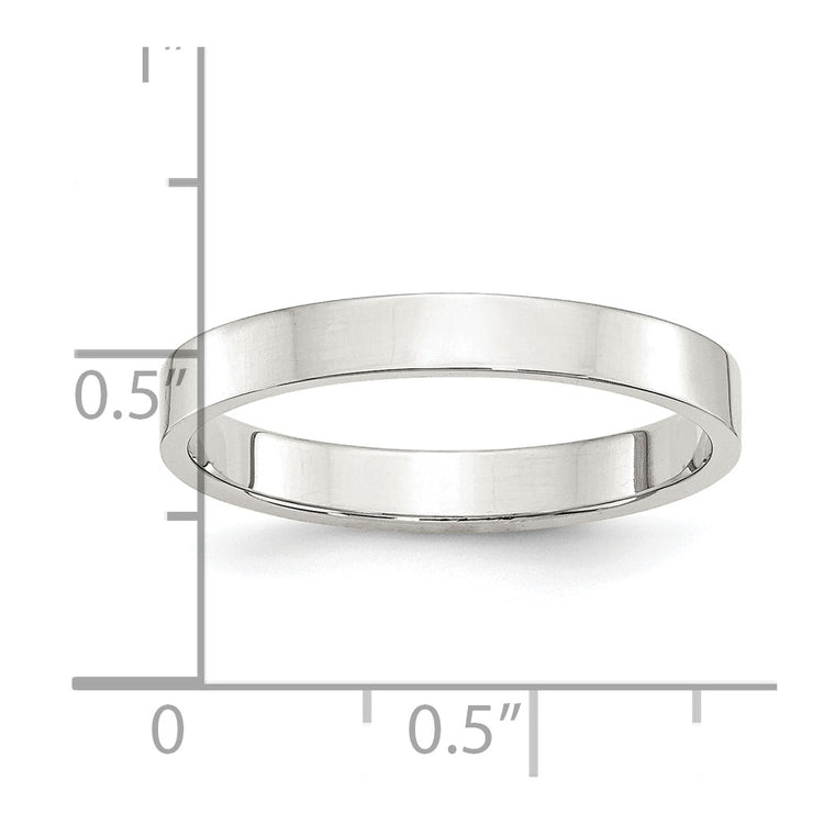 Sterling Silver 3mm Lightweight Flat