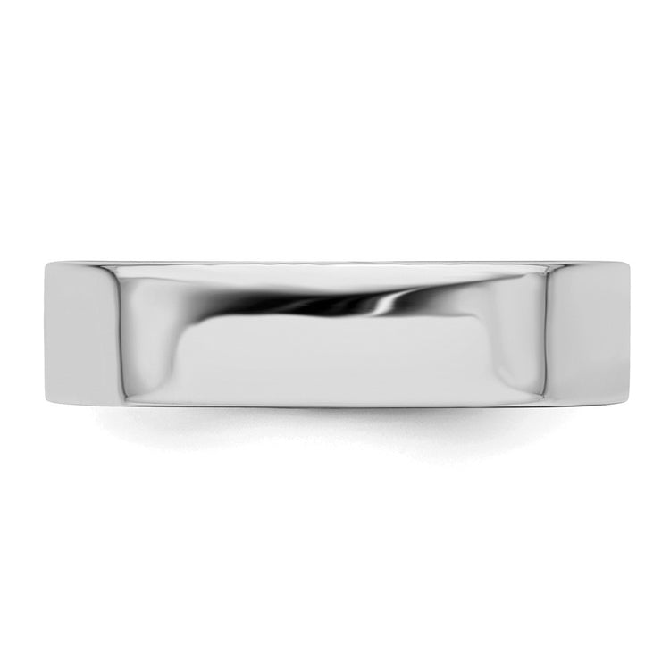 Sterling Silver Rhodium-plated 5mm Flat