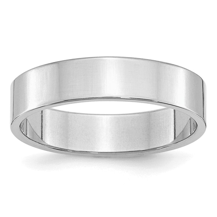 Sterling Silver Rhodium-plated 5mm Flat