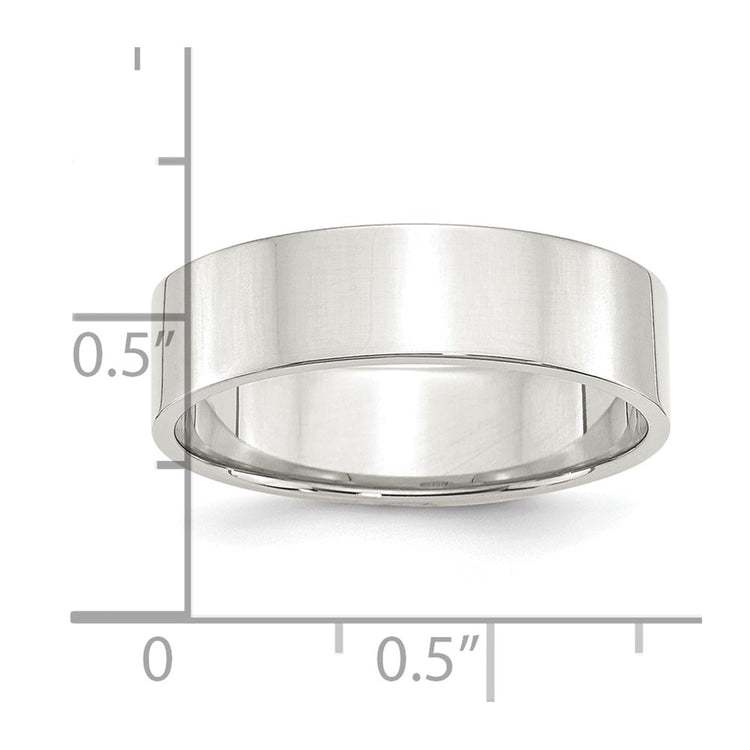 Sterling Silver 6mm Lightweight Flat