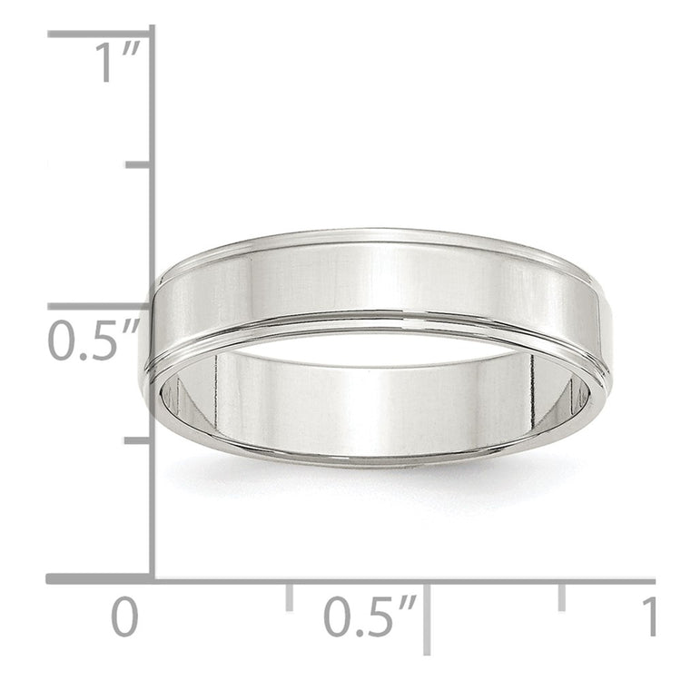 Sterling Silver 5mm Flat with Step Edge