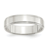 Sterling Silver 5mm Flat with Step Edge
