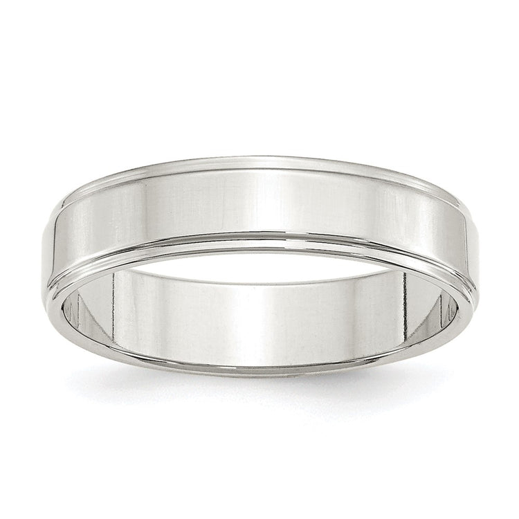 Sterling Silver 5mm Flat with Step Edge