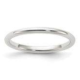 Sterling Silver 2mm Half Round