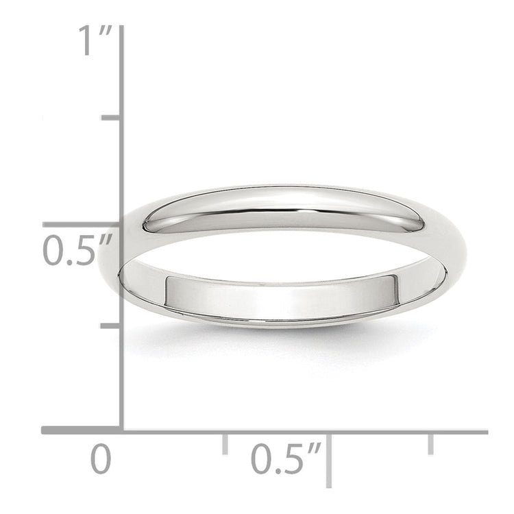 Sterling Silver 3mm Half Round