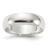 Sterling Silver 6mm Half Round Size 15.5 Band