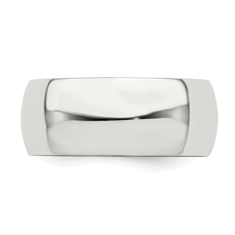 Sterling Silver 8mm Half Round