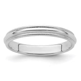 Sterling Silver 3mm Half Round Milgrain