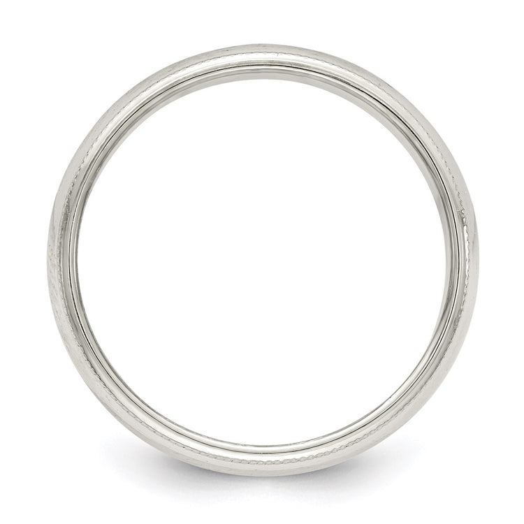 Sterling Silver 5mm Half Round Milgrain
