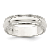 Sterling Silver 5mm Half Round Milgrain