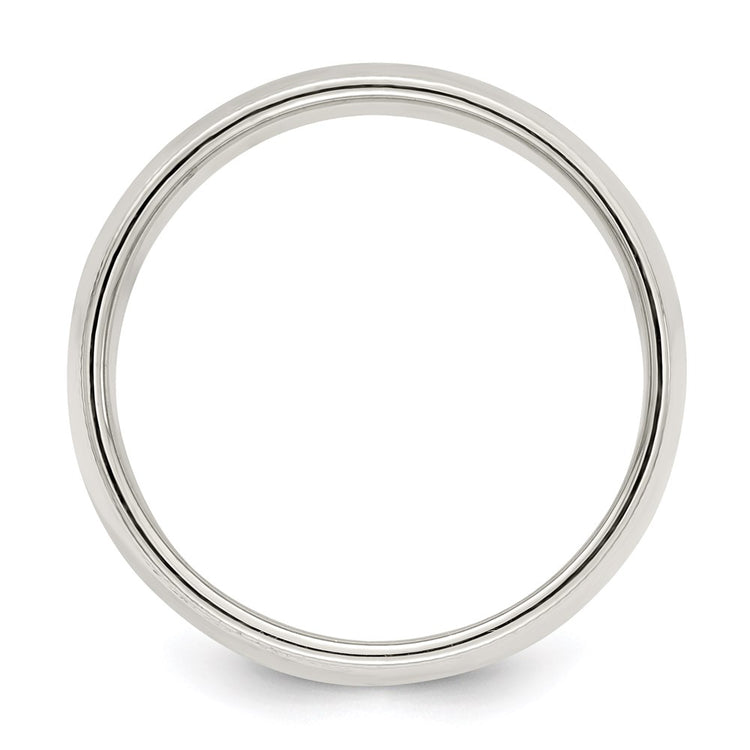 Sterling Silver 8mm Half Round Milgrain
