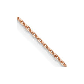 14K Rose Gold 18 inch .8mm Diamond-cut Cable with Lobster Clasp Chain