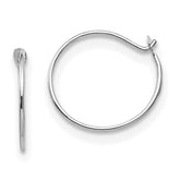 14k White Gold Madi K Small 1x9mm Endless Hoop Earrings