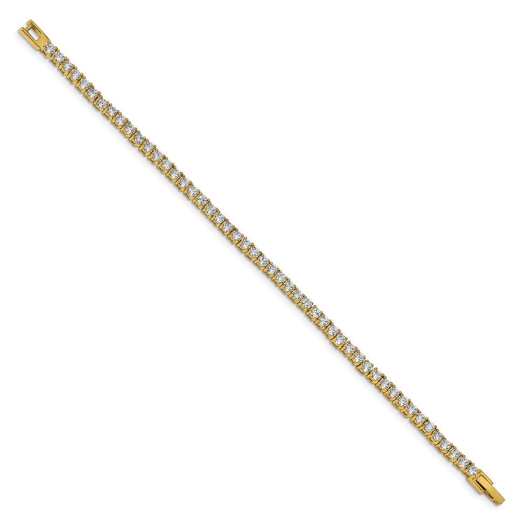 Yellow Gold tennis bracelet clasp