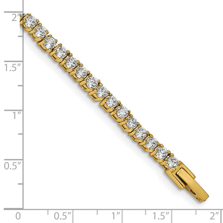 Yellow Gold tennis bracelet stones