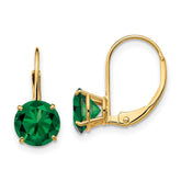 14k 7mm Round Mount St. Helens Leverback Earrings