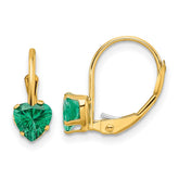 14k 5mm Heart Mount St. Helens Leverback Earrings