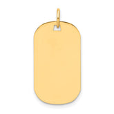 14k Plain .009 Gauge Engraveable 24x14mm Dog Tag Disc Charm