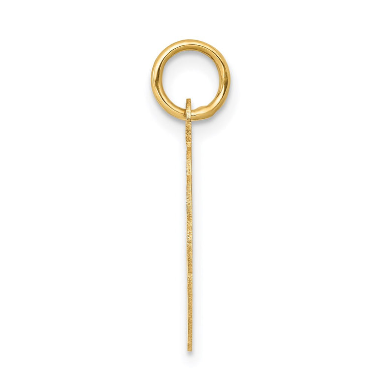 14k Girl Head on .013 Gauge 15mm Engravable Scalloped Disc Charm