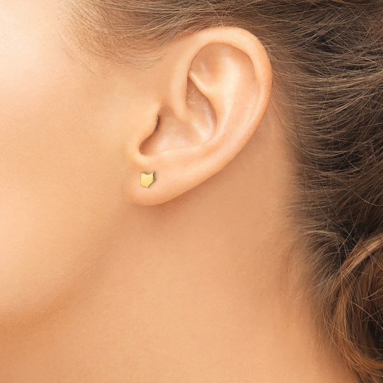 14KY Ohio State Earrings