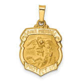 14K Yellow Gold St. Michael Medal Badge Pendant