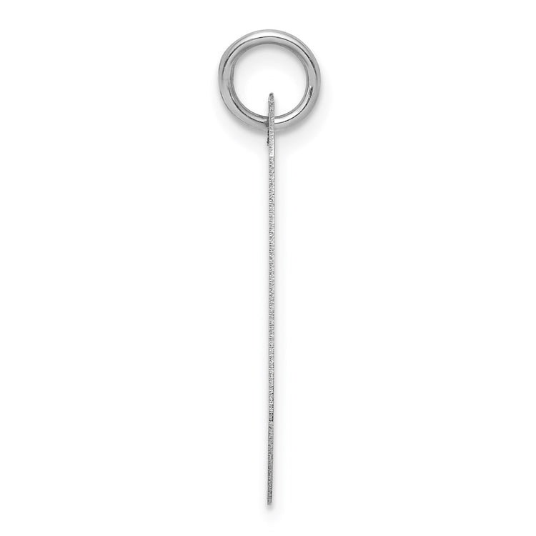 14k White Gold Plain 22.8x12.8mm .009 Gauge Engraveable Dog Tag Disc Charm