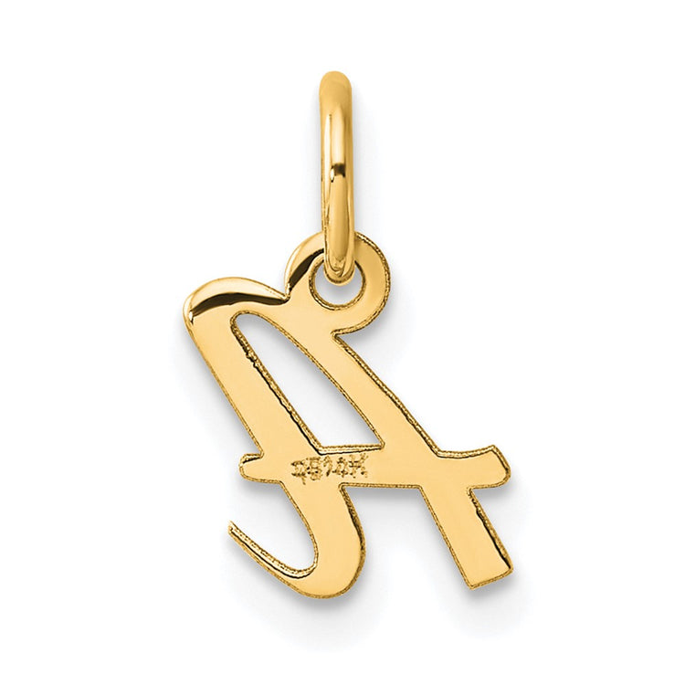 The Initial Pendant 'A' — 14K Yellow Gold, Small Script
