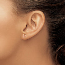 10k and 12k Two-tone Black Hills Gold Rose Post Earrings