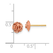 10k and 12k Two-tone Black Hills Gold Rose Post Earrings