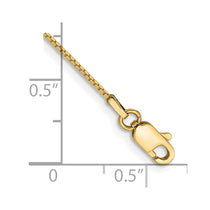 10k .90mm Box Chain Anklet
