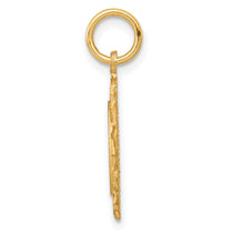 10k Circle with Scalloped Filigree Edges Charm