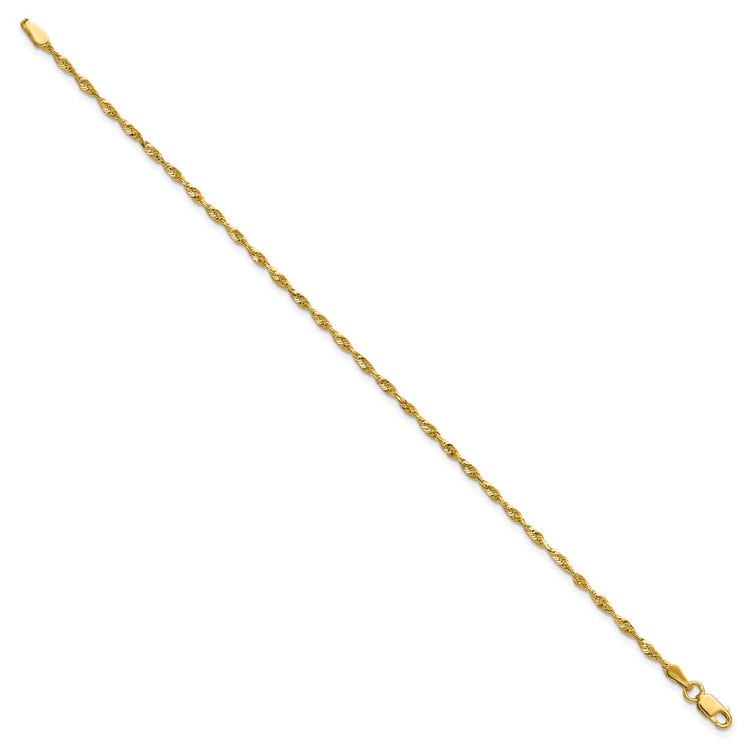 10k 2.0mm Ultra D/C Lightweight Rope Chain