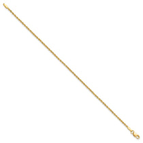 10k 1.5mm Diamond-cut Rope Chain