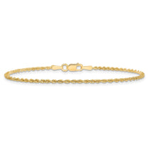 10k 1.5mm Diamond-cut Rope Chain