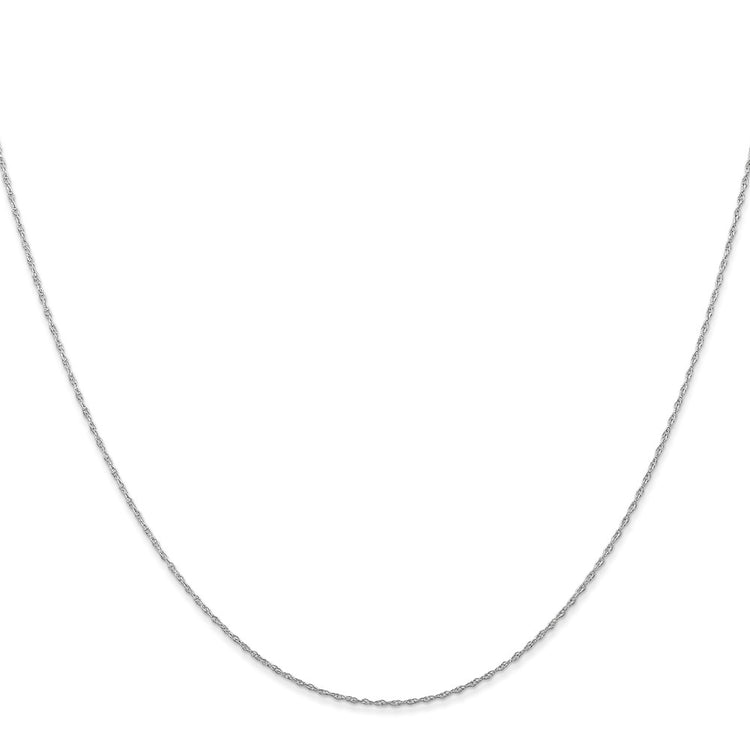 10k White Gold .5mm Carded Cable Rope Chain