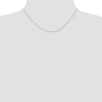 10k White Gold .5mm Carded Cable Rope Chain