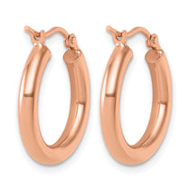 10K Rose Gold Polished Hoop Earrings