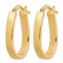 10K Polished U-Shape Hoop Earrings