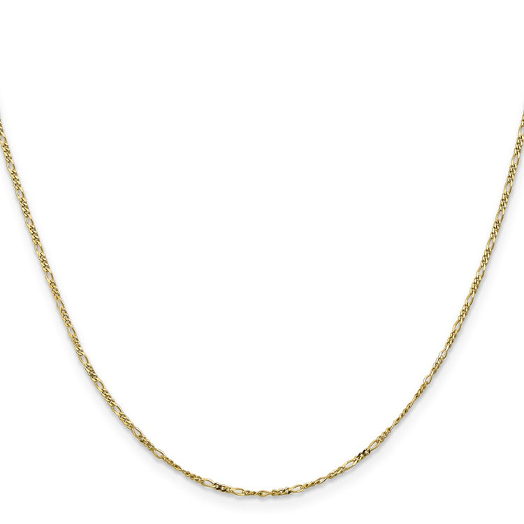 10k 1.25mm Flat Figaro Pendant Chain