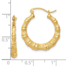 10k Polished Hollow Classic Earrings
