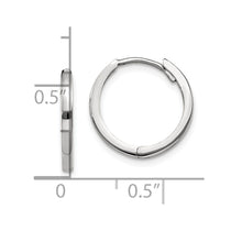 10k White Gold Hinged Earrings