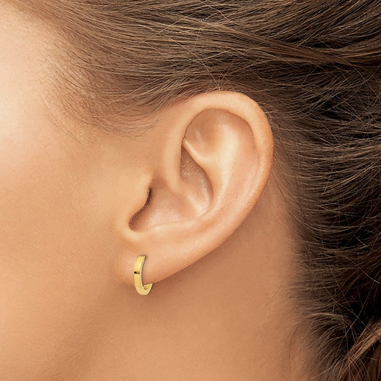 10k Hinged Hoop Earrings